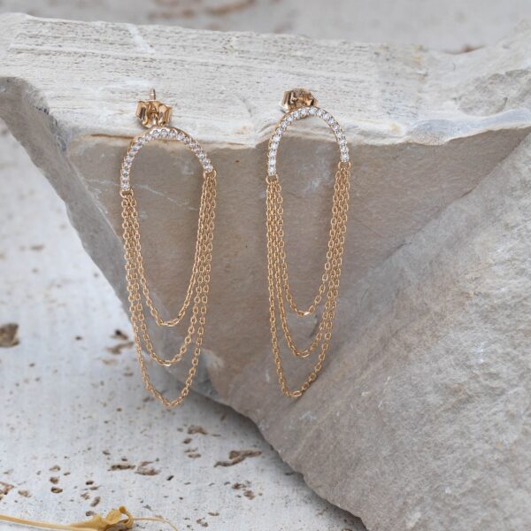 boucle oreille pendante or