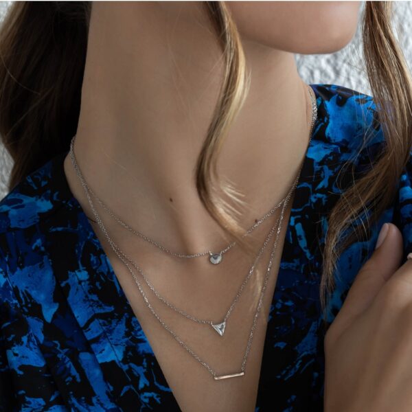 triple collier argent